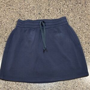 SPANX AIR ESSENTIALS MINI SKORT Women's Navy Drawstring Casual Skirt